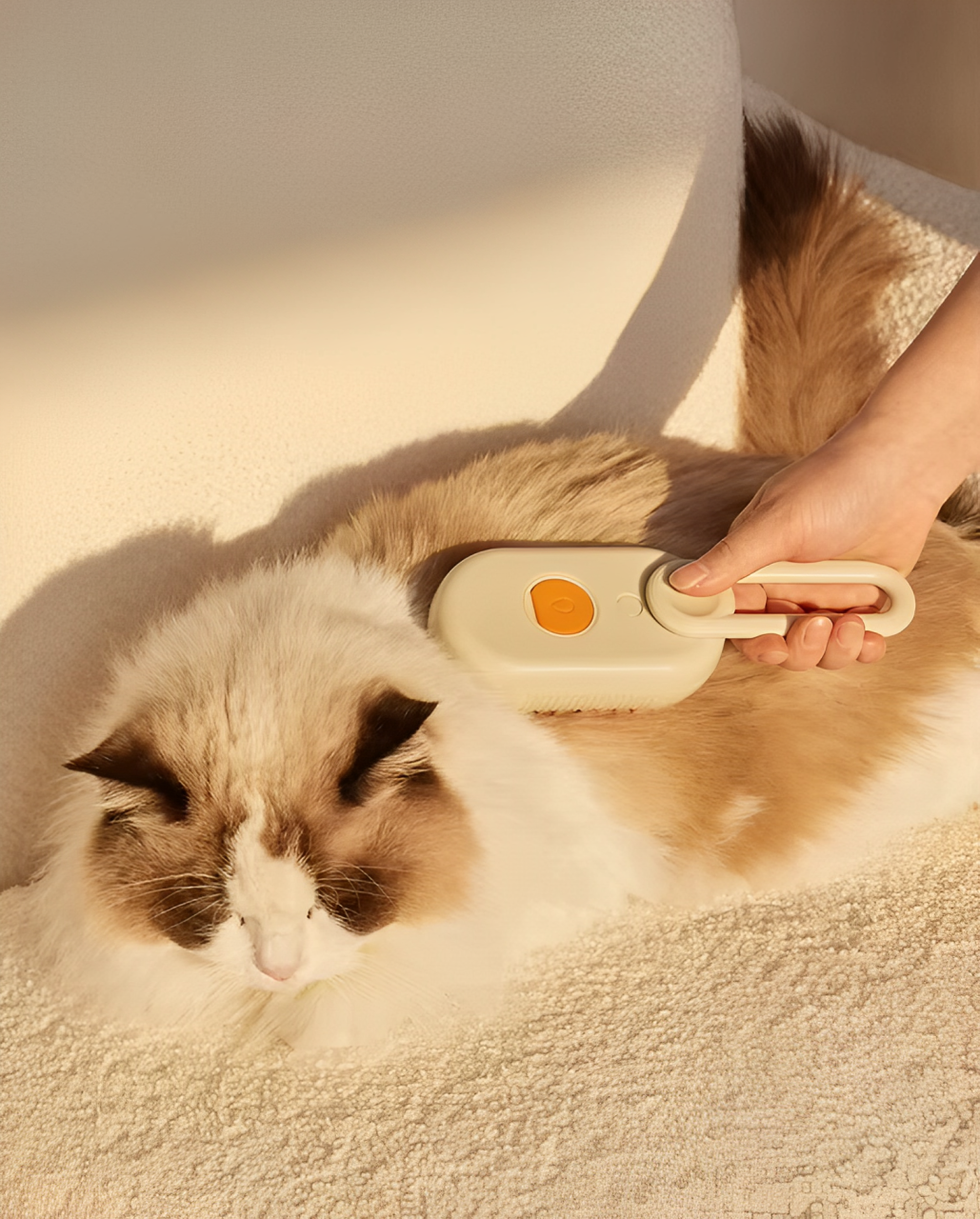 Cepillo saca pelos a vapor