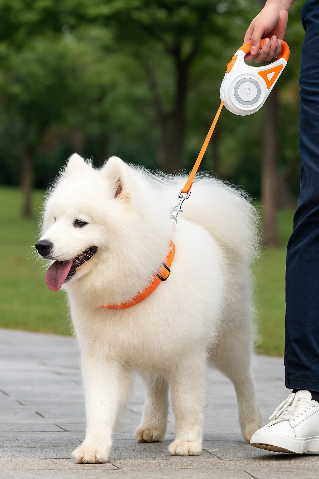 Correa Retráctil Automática con Luz para Pasear Perros