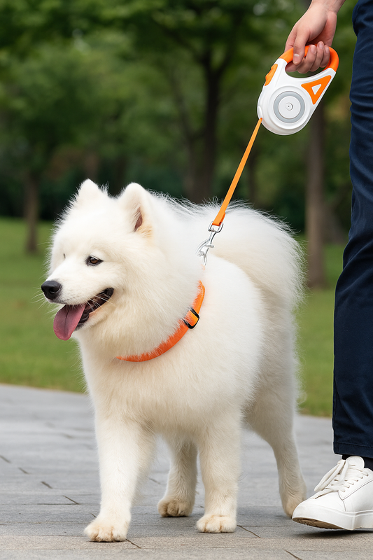 Correa Retráctil Automática con Luz para Pasear Perros
