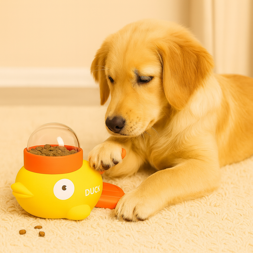 Jueguete dispensador de comida para mascota