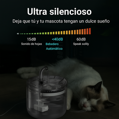 Bebedero Automático para Mascotas Petdreams™ | Fuente de Agua Silenciosa y 1.8L de Capacidad