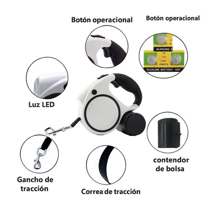 Correa Retractil Petdreams anti residuos