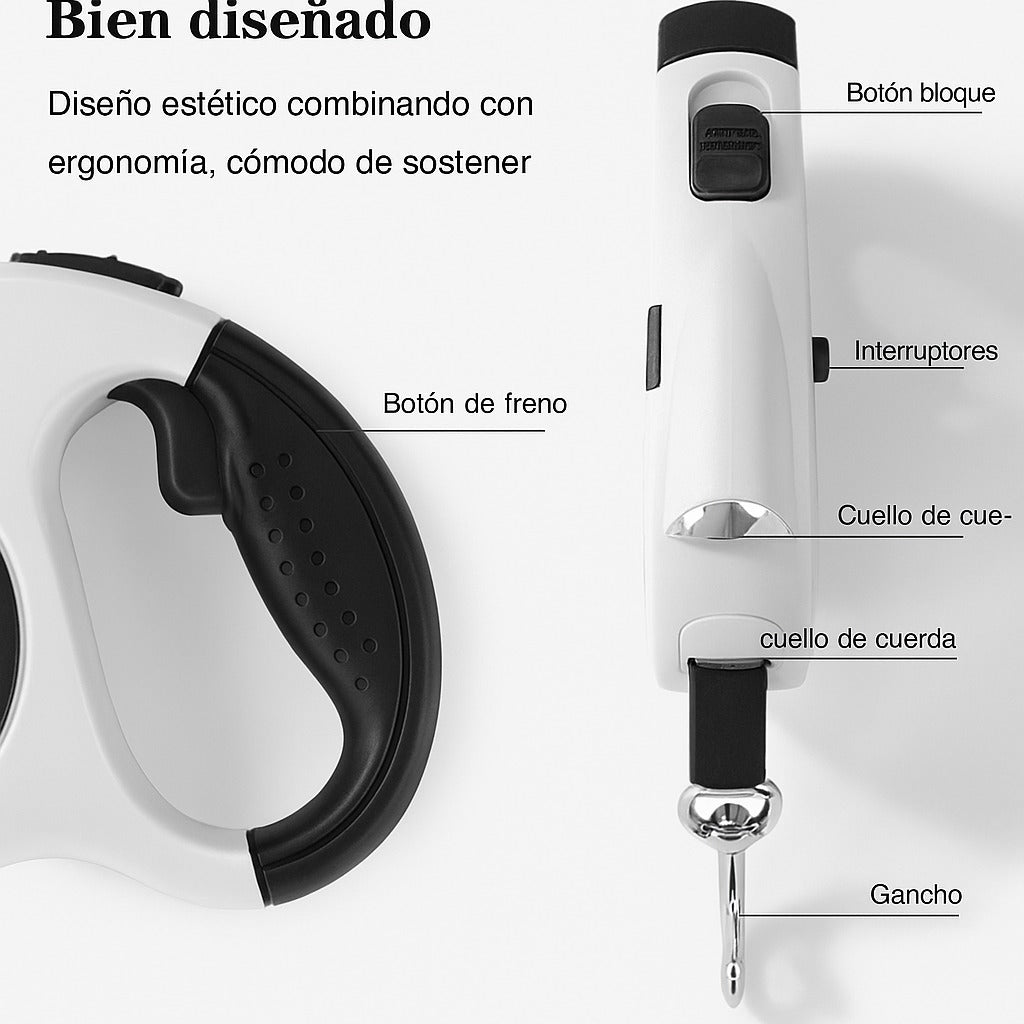 Correa Retractil Petdreams anti residuos