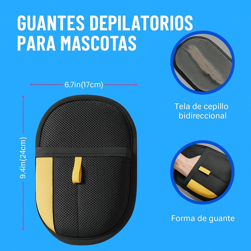 Manopla Quita pelos de tu Mascota Premium